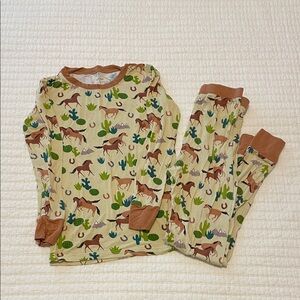 Little Sleepies | Wild Horses Print Pajamas Set